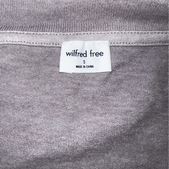 NWT Wilfred Free Sonora Cotton Long-sleeve Henley Shirt - Gd Gull Grey - Small - Picture 10 of 11